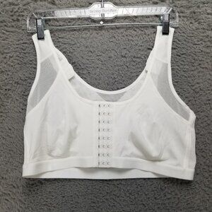 Bra Womens 3XL White Hook And Eye Front Closure Adjustable Strap Back Support